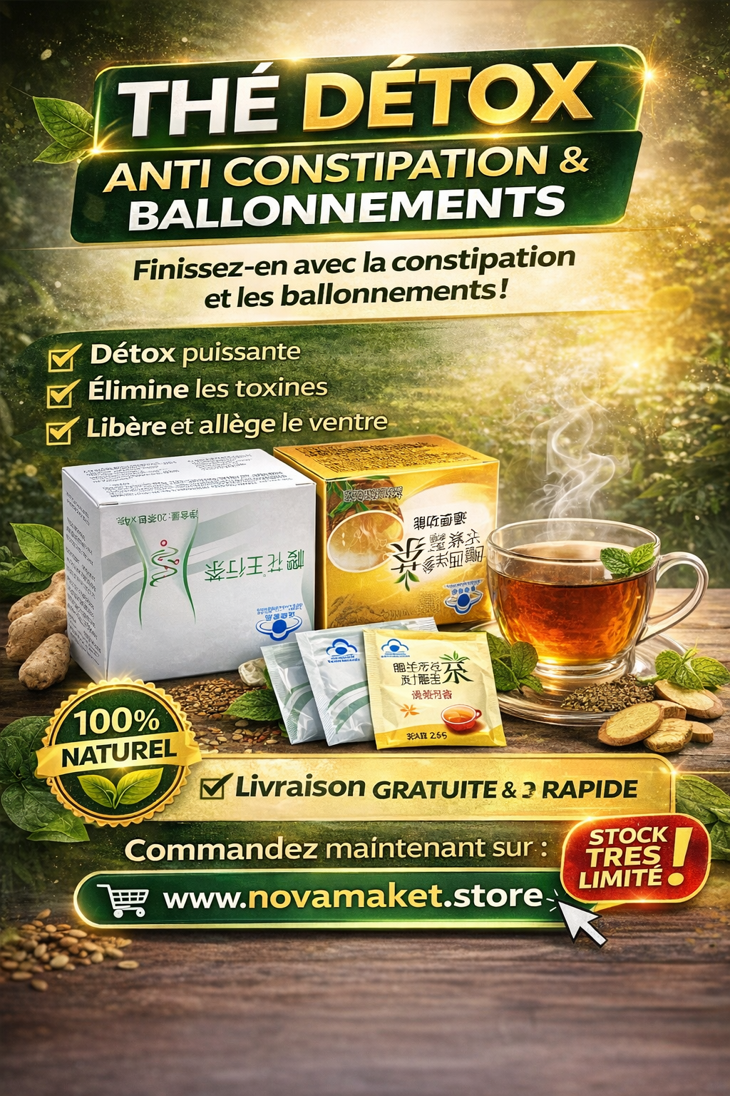 Thé Anti constipation 100% naturel