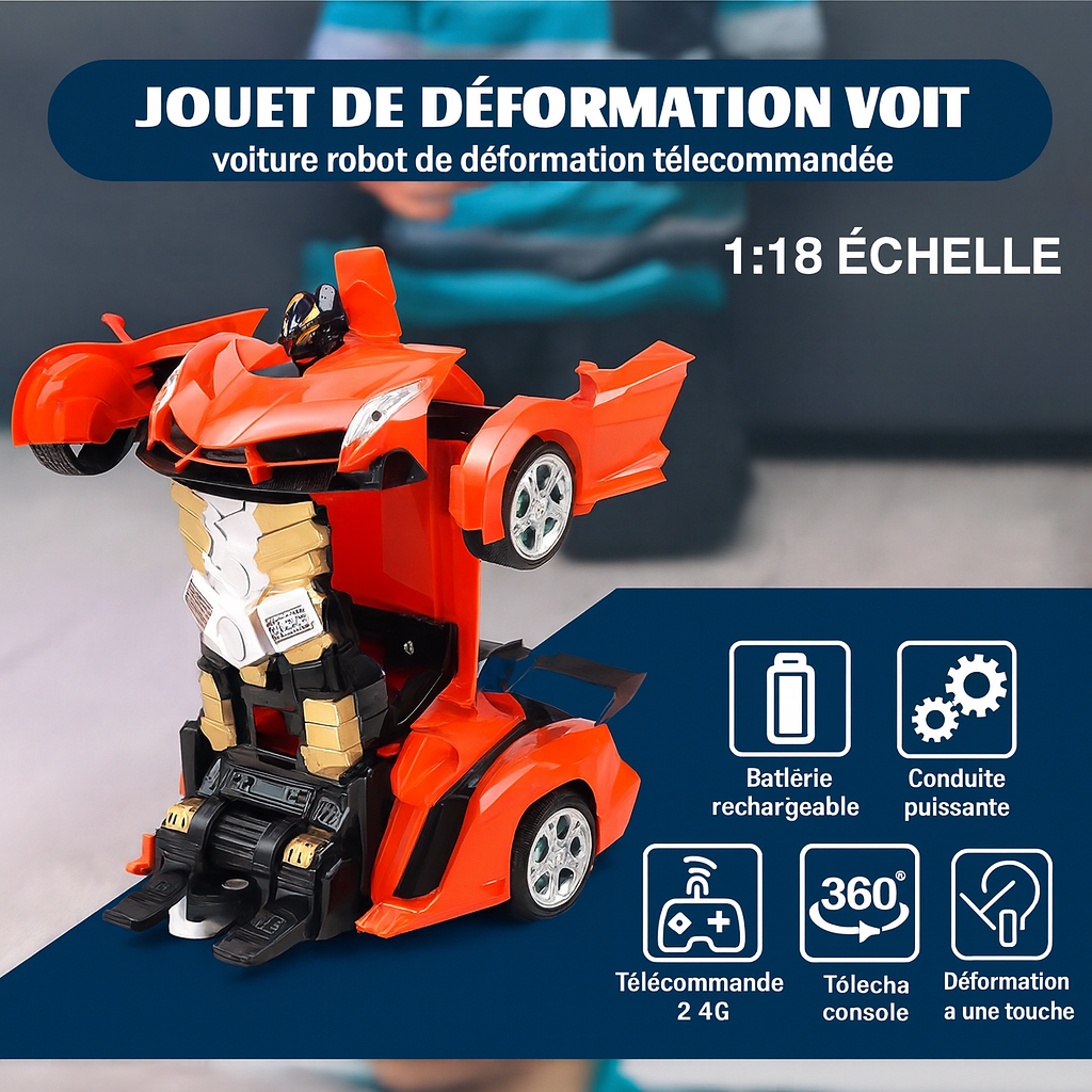 DEFORM ROBOT™ – Voiture Transformable Télécommandée 1:18