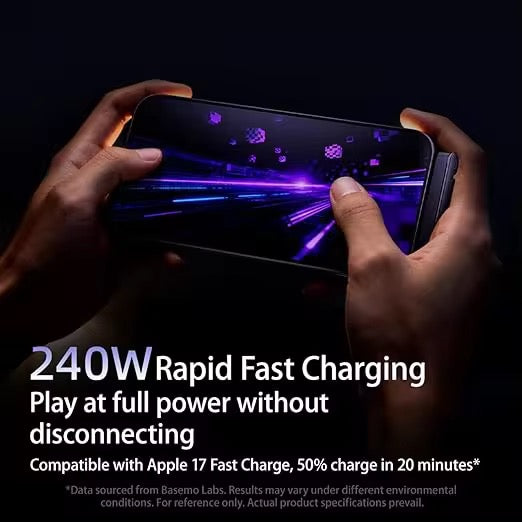 ⚡ SUPER FAST CHARGE – Câble 240W Ultra Résistant avec Support Intégré