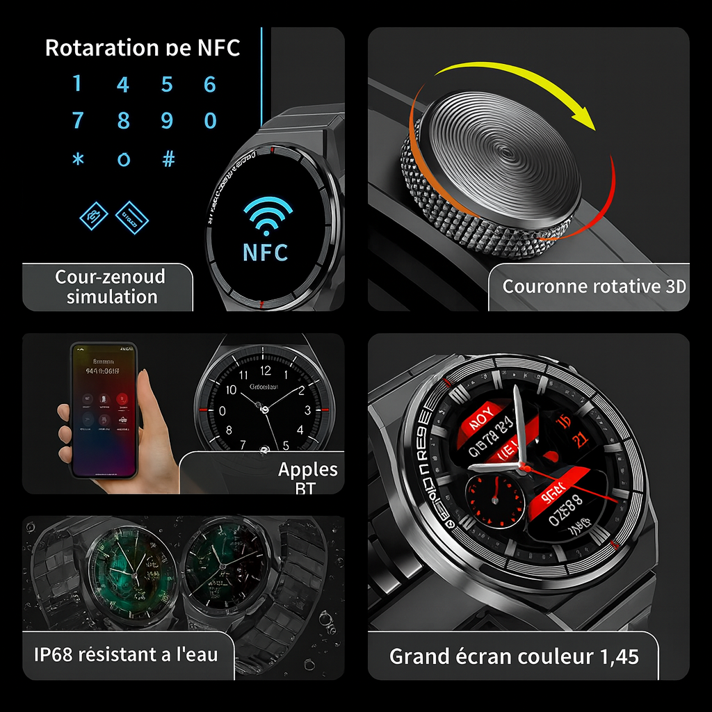 Business Smartwatch H4 Pro Max :  une montre connectée premium pensée pour ceux qui recherchent l’élégance et technologies.