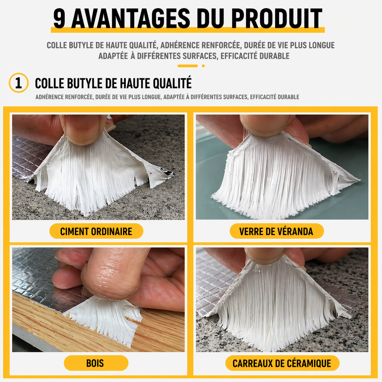 RUBAN ÉTANCHE ULTRA PUISSANT : 5 cm x 10 m
T supportée : -40°C à +120°C
