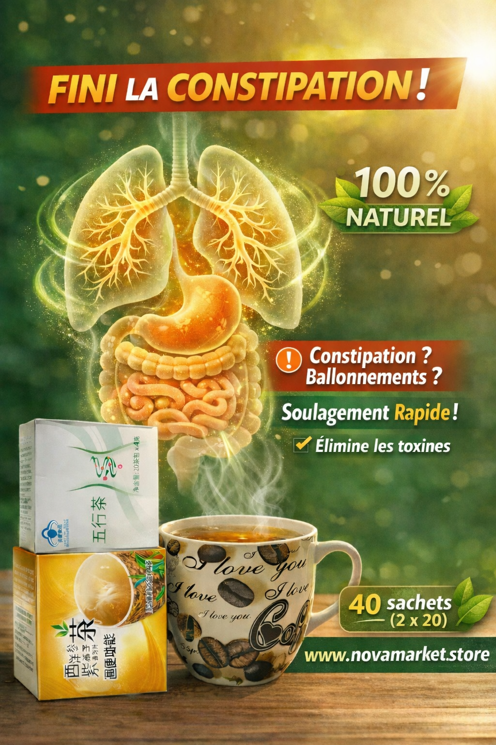 Thé Anti constipation 100% naturel