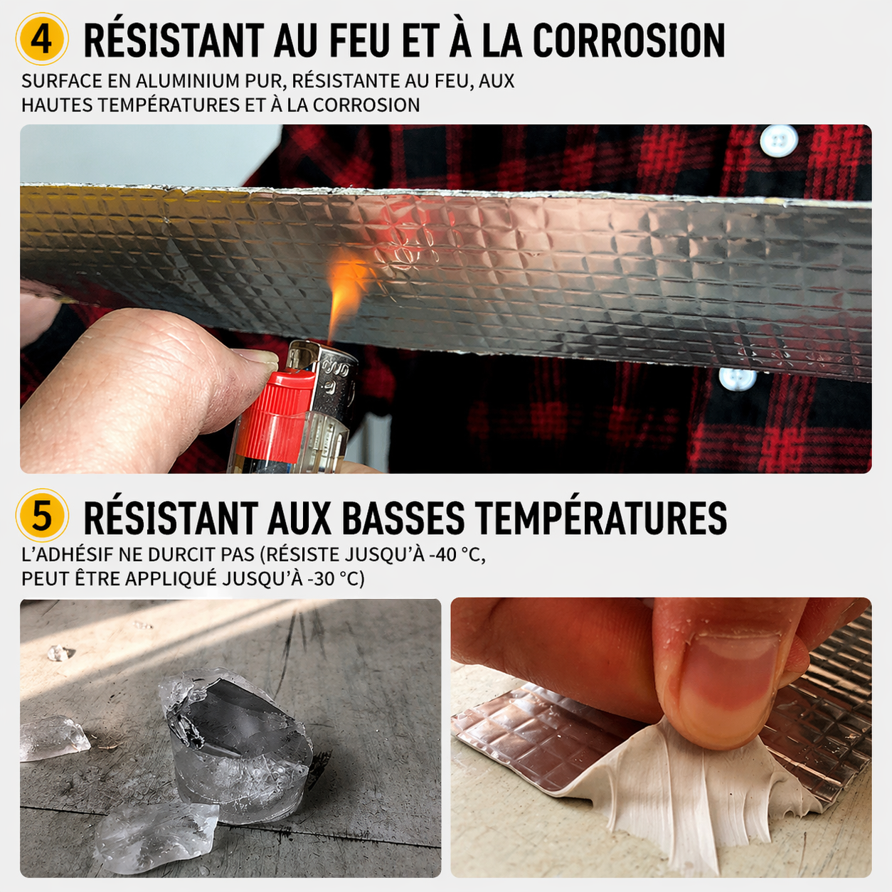 RUBAN ÉTANCHE ULTRA PUISSANT : 5 cm x 10 m
T supportée : -40°C à +120°C